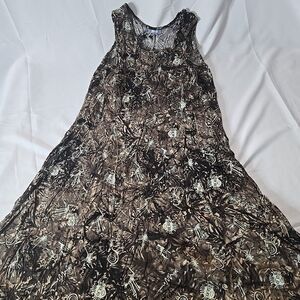 Witchy Dress Kokopelli Fabric Womens Small Brown Hopi Fertility Goddess Costume